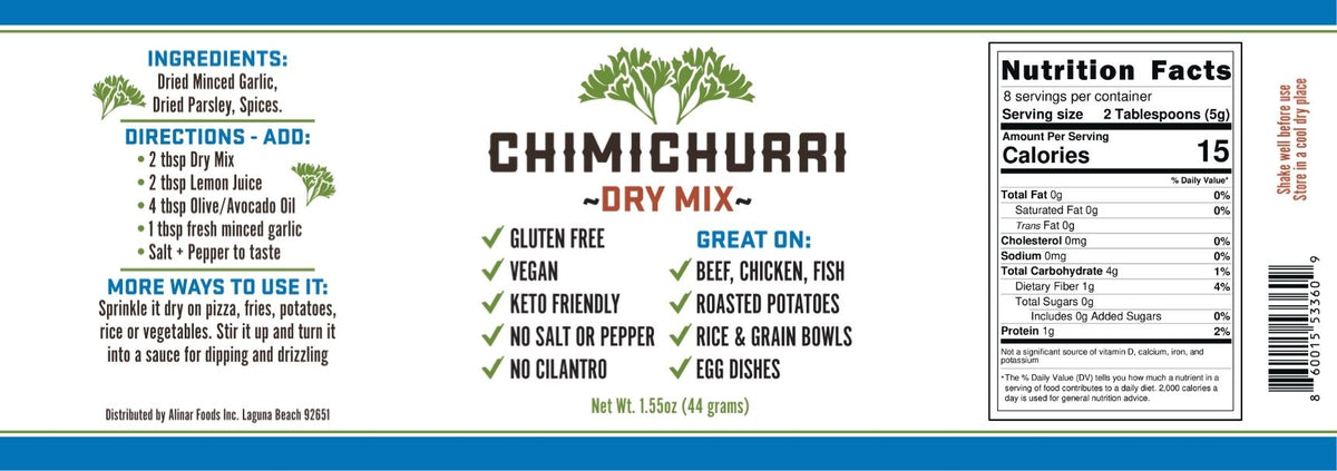 Alinar Foods Large Dry Chimichurri Mix product photo